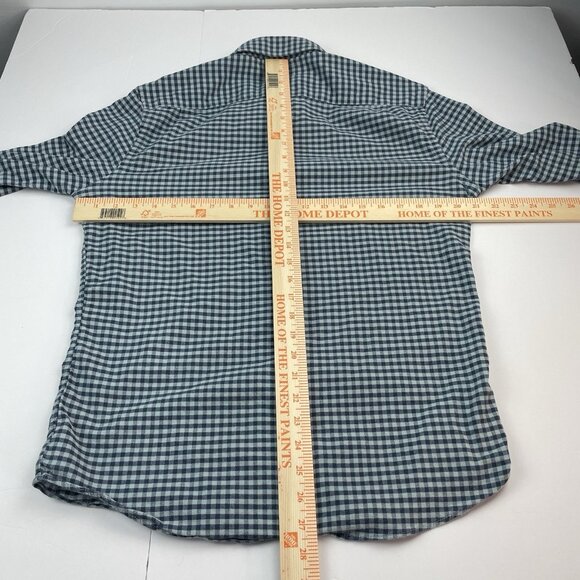 Faherty Blue and White Checkered Casual Button Down Shirt - Picture 3 of 12